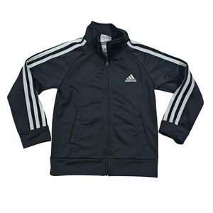 Adidas Kids 4T Black Track Jacket Full Zip Sportswear